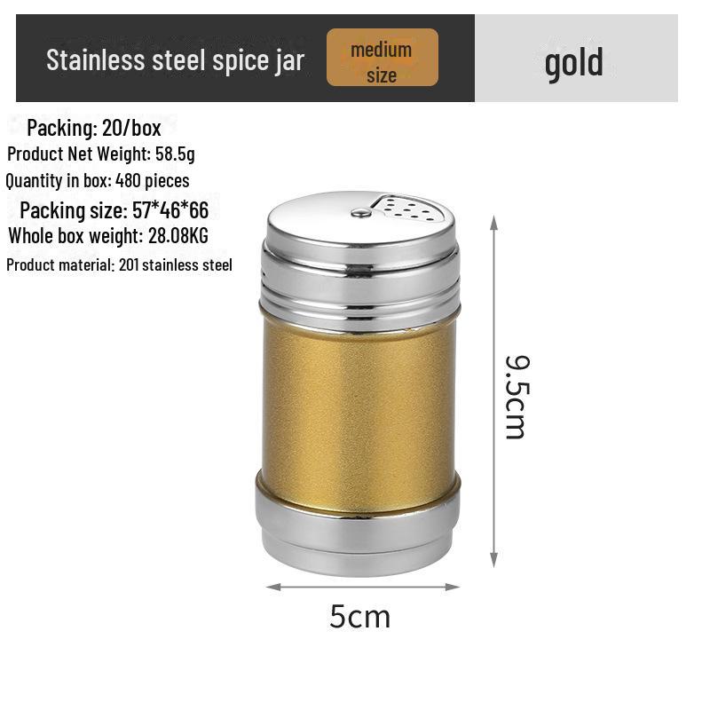 "Stainless Steel Seasoning Jar: Multi-purpose Spice Bottle for Home & BBQ"