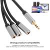 Splitter Audio 3,5 mm Stéréo 1 Mâle vers 3 Femelles Plug-and-Play Longueur 0,3 mètre / 11,8 pouces Câble Splitter Audio 3 en 1