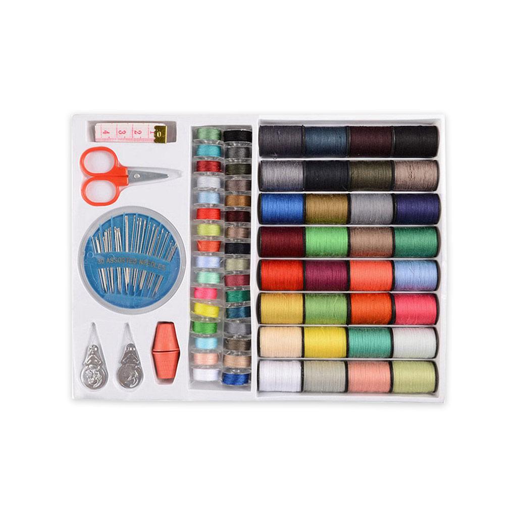 

Hot Sale Sewing Thread Set 64 Colors DIY Knitting Rope Woven Handicraft Thread Sewing Tool Kit Needle Box Color Random