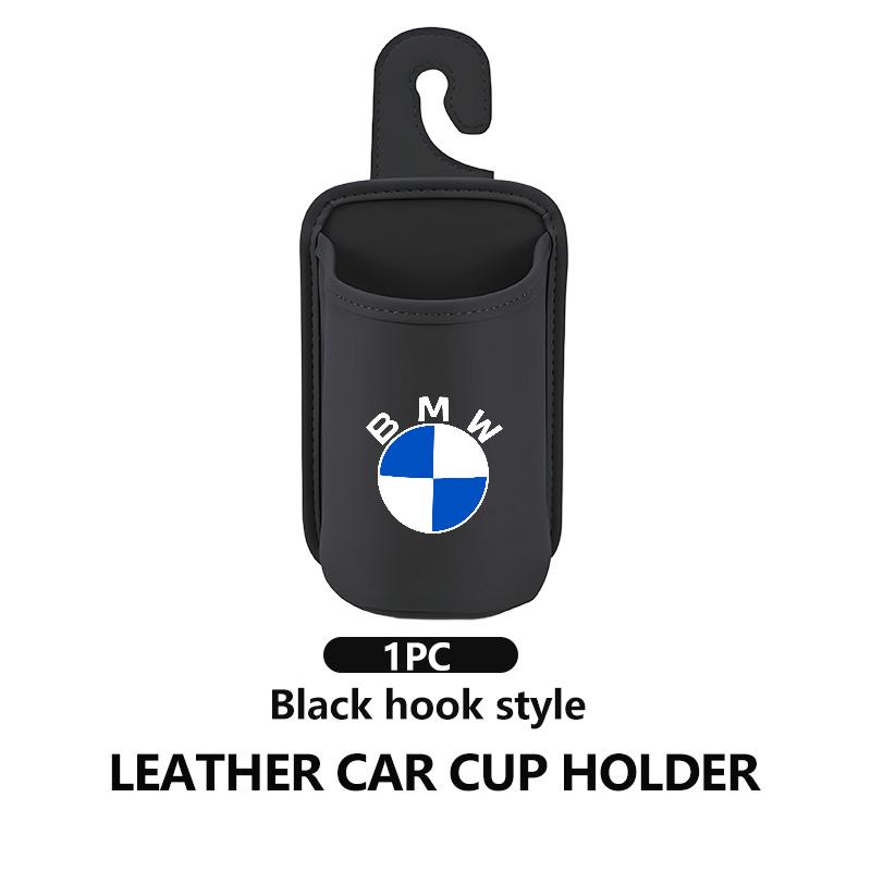 Leather Car Seat Cup Holder Hang Drink Storage Box Accessorie For BMW M3 M5 X3 E93 F10 F20 F30 F40 F15 F25 F26 F31 F49 F86 Gjvm37