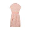 Fila SS24 Emerald Series Fashion Casual Comfortable Knitted Short Sleeve Dress Women Dresses Orange F11W424315FOR