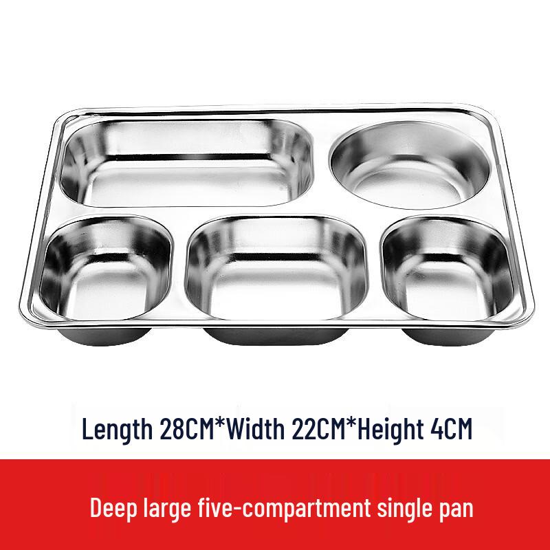 

316 Stainless Steel 5-Compartment Dinner Plate Set