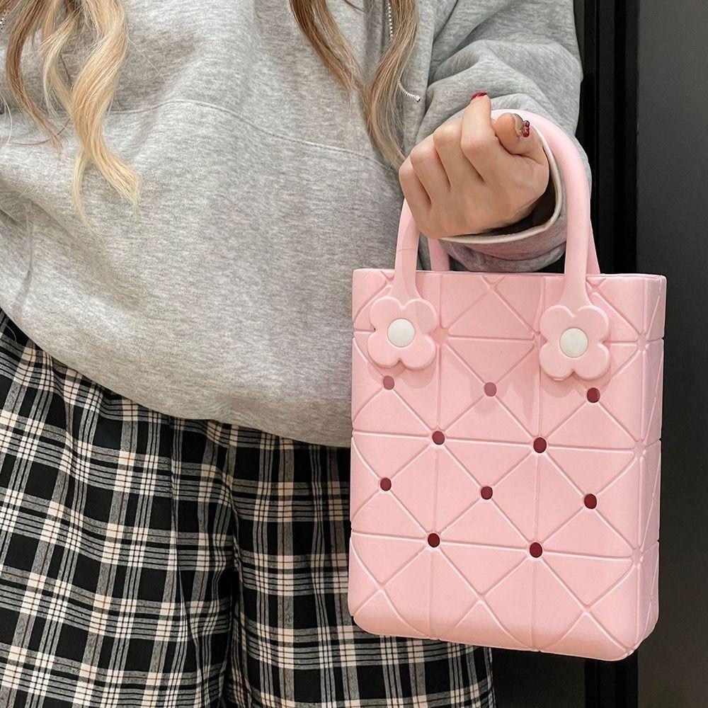 DIY EVA Handbags with Hole Waterproof Rubber Tote Bag Shopping Bag Summer Beach Bag  Boat