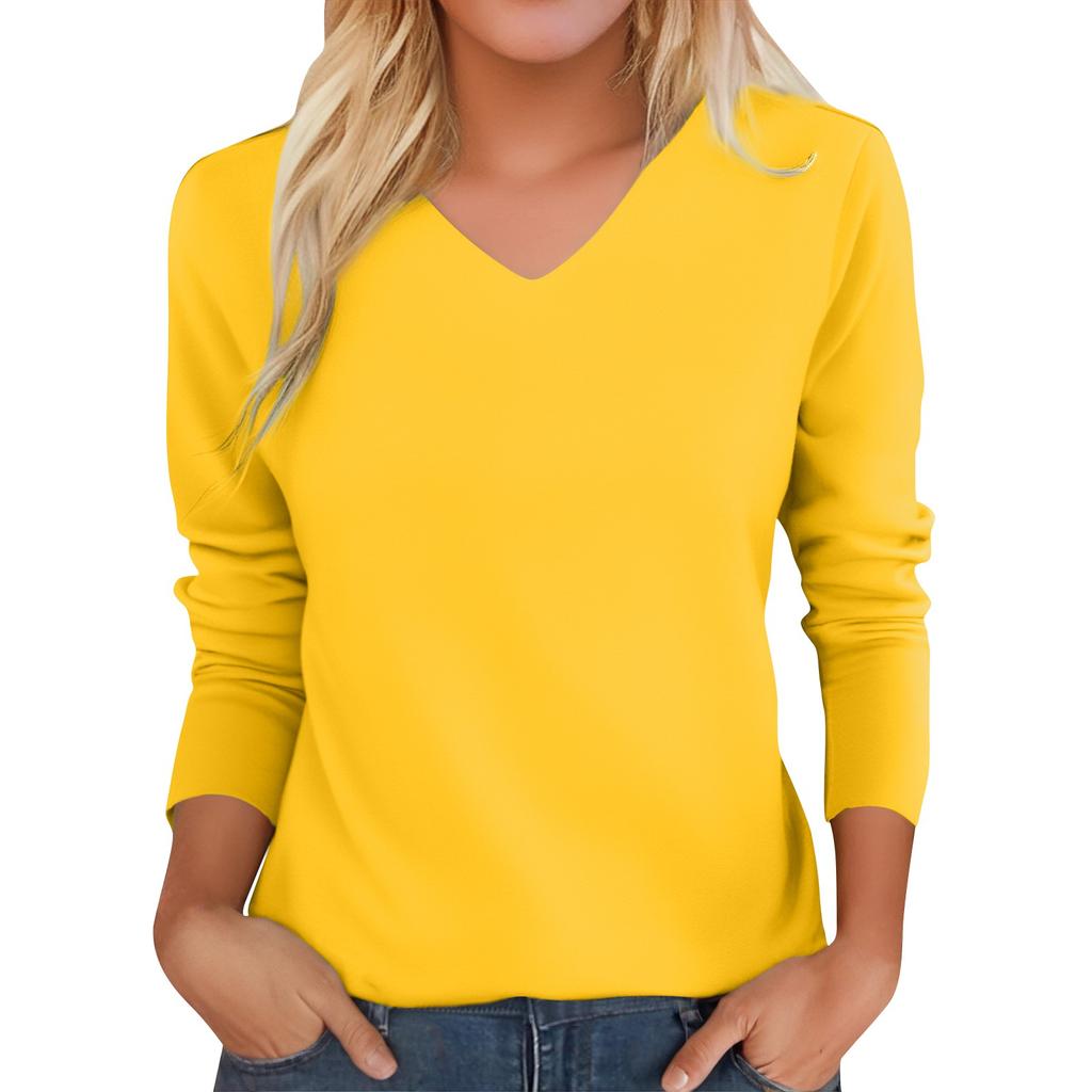 Women's Fashion Solid Colour Long Sleeve Fleece Thickened Top