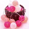 Colorful LED Cotton Ball String Lights 10/20 LED Cotton Ball Lamp  Christmas Easter Outdoor