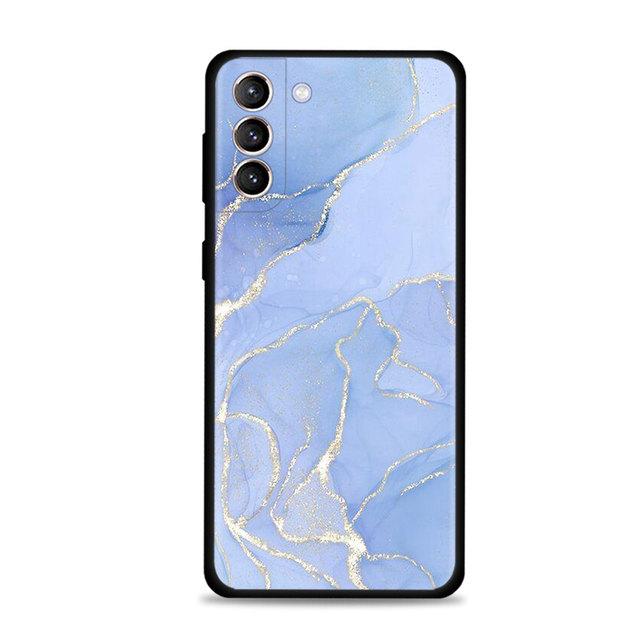 Hülle für Samsung Galaxy S22 S21 S20 Ultra Fe S10 S9 S8 Plus S10e Note 20ultra 10plus Cover Beauty Marble Gold Texture Quicksan