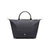 Longchamp Borsa Tote Pieghevole Le Pliage Club 30 Manico Corto Tela di Nylon e Pelle Donna Borsa Tote Grigio Metallico 1623619300