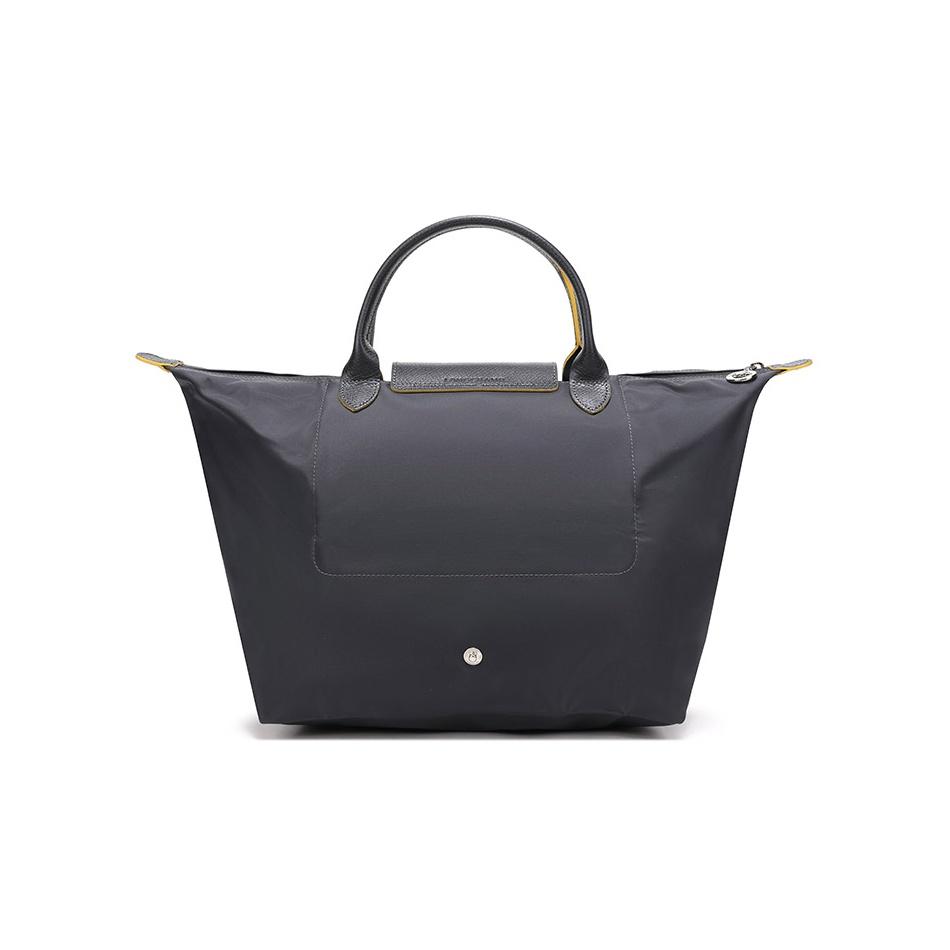 Longchamp Borsa Tote Pieghevole Le Pliage Club 30 Manico Corto Tela di Nylon e Pelle Donna Borsa Tote Grigio Metallico 1623619300