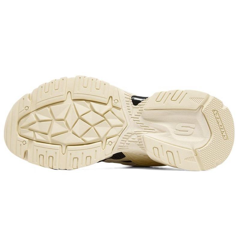Skechers Stamina V2 Women Co-branded Retro Techwear Elevated Low Top Dad Shoes Mesh Synthetic Leather Beige Black 149514-NTBK