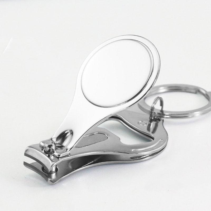 

WTEMPO Stainless Steel Bottle Opener Nail Clippers Keychains Door Key Car Key Decor Accessories DIY Personalized Gifts 2pcs