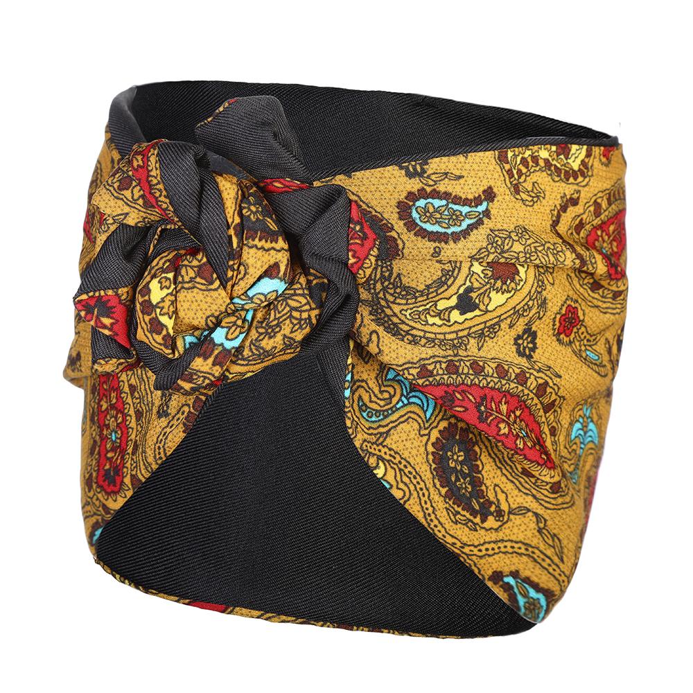 AWAYTR Fashion Women Turban Headband Print Stretch Bandana Knot Headwrap Long Scarf Ties Hairband Hair Accessories New Headwear