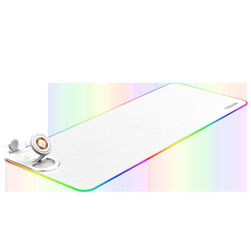 15W3 In 1 Wireless Charging Mouse Pad Custom Office Desk Pad Phantom Luminous Game Pad Rubber Mouse Pad Oversized