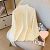 Autumn Winter Half High Collar Solid Sweater Women Casual Fashion All-match Bottomed Knitting Pullover Top