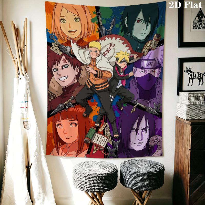 Naruto Wall Tapestry Aesthetic Wall Hanging Printed Fabric Blanket Decorative Tapestries for Bedroom Living Room Home Decor