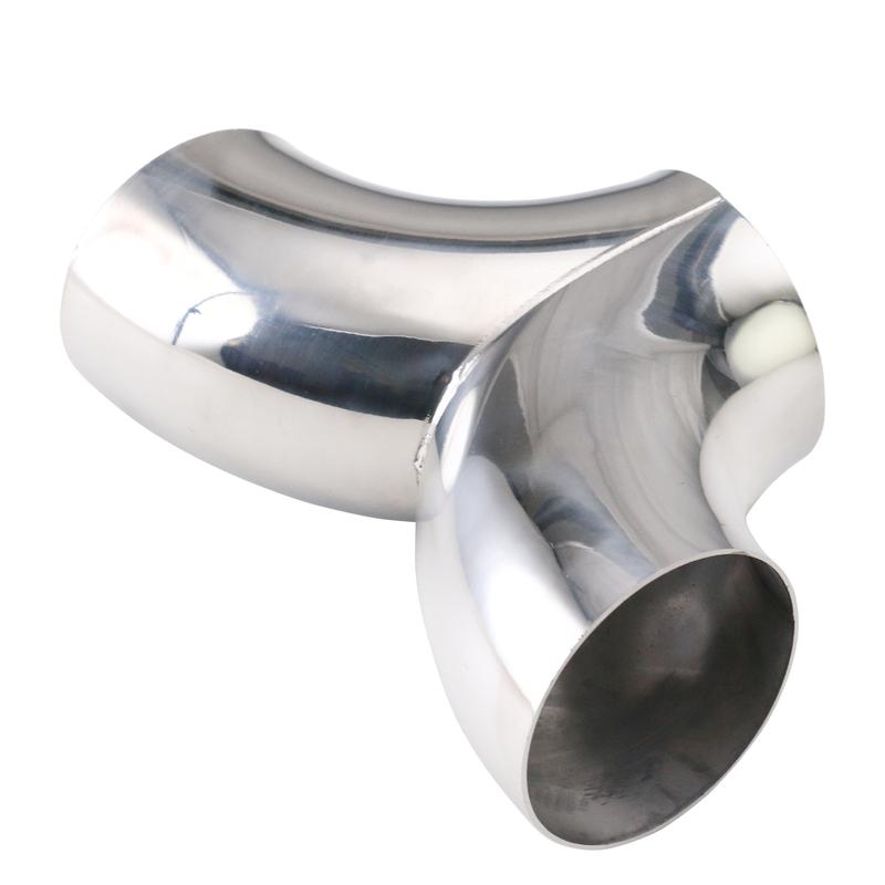 304 stainless steel Exhaust Pipe Fittings Herringbone universal welding Y type Connection Tube 51mm 63mm 76mm