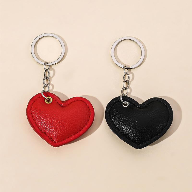 

WTEMPO Набор парных брелоков из ПУ кожи в форме сердца Дизайн Брелоки для ключей от машины и для ключей от двери Подарки на День святого Валентина Подвески 2pcs разноцветный