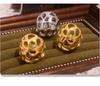 Qiong Yao 18K Gold-Plated Stainless Steel Hollow Statement Ring with Smooth Surface