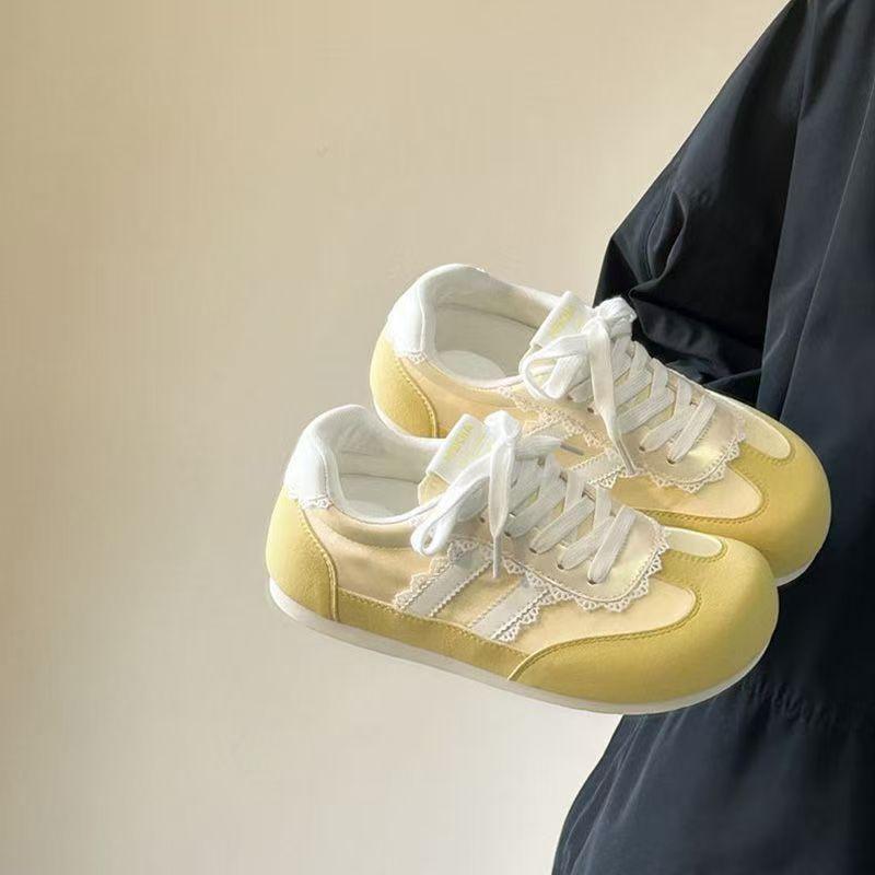 Puff Dexun Little White Shoes Children 2025 New Summer Thin Breathable Ballet Style Dexun Sports and Leisure Board Shoes