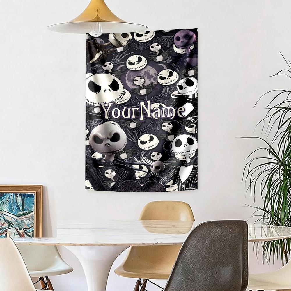 Christmas Nightmare Custom Your Name Wall Decor Tapestry Art For Pet Memorial Birthdaywedding Party Backdrop Family Gift