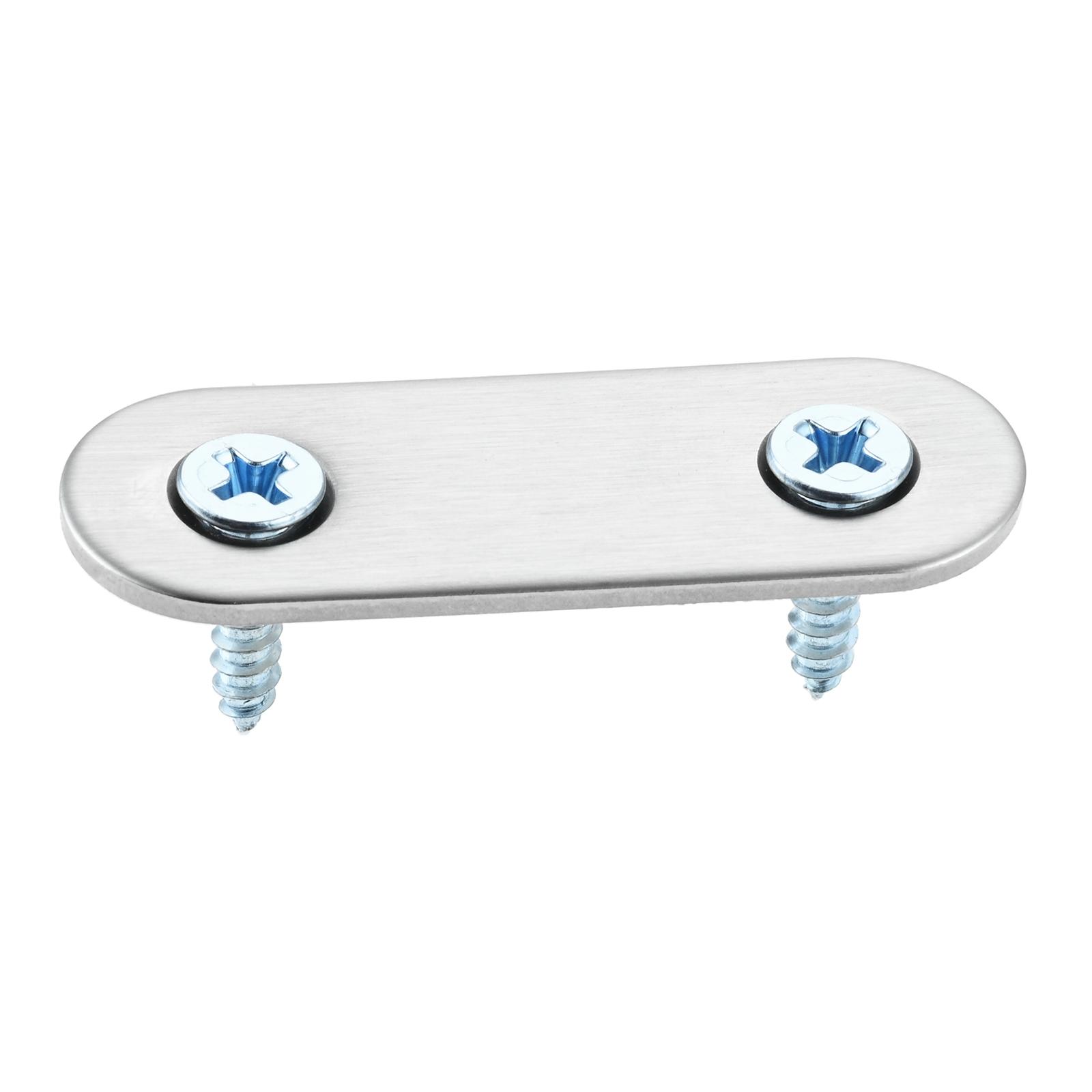 

32Pcs Stainless Straight Bracket Flat Straight Braces Metal Fixed Connecting Plate with Screws Repair Furniture Table Chair Legs