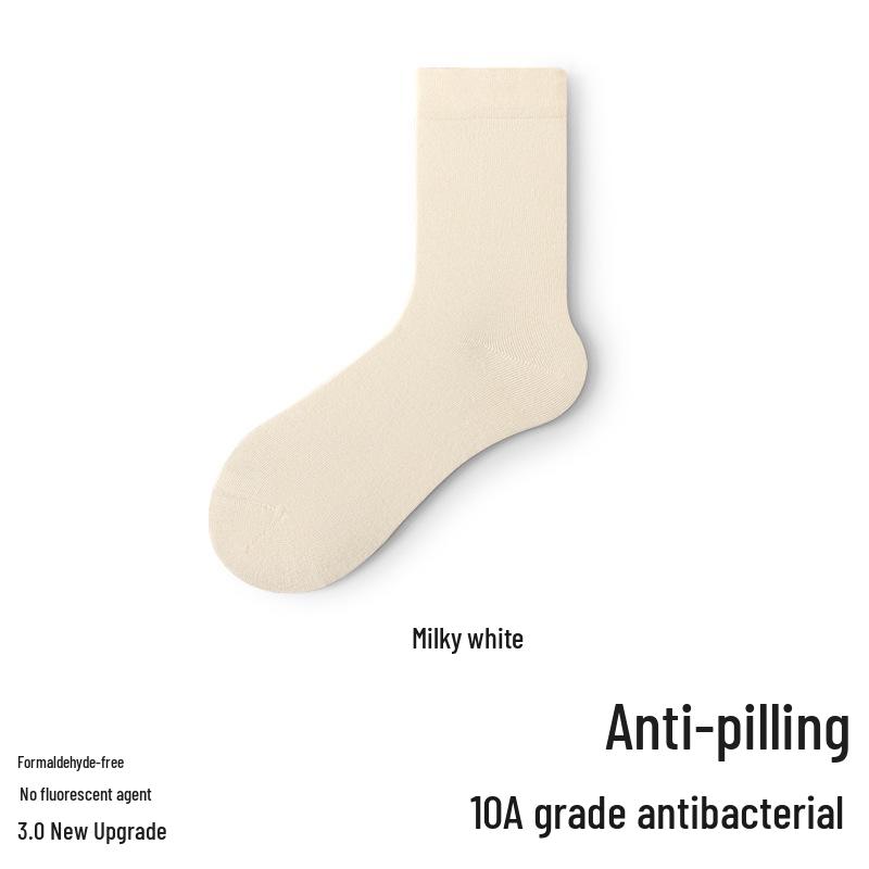 

Women s Mid-Calf Antibacterial Socks - Autumn/Winter Style, Boneless, Postpartum, Pure Cotton, Anti-Odor, White. Individually Packaged - High Quality Boneless