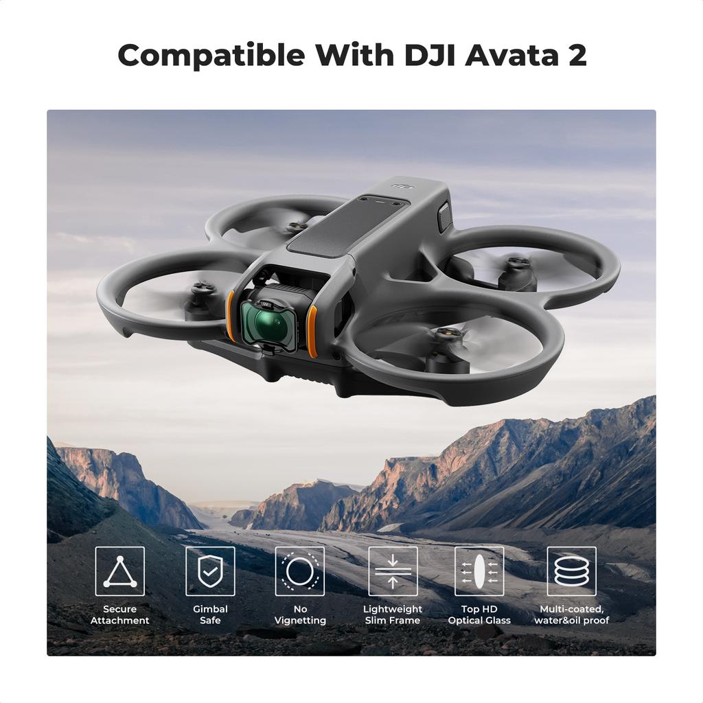 K&F CONCEPT Filter Set for DJI Avata 2 Filter UV/CPL/ND8/ND16/ND32/ND64 Multi-Layer Coated Drone Lens Camera Filters Accessories