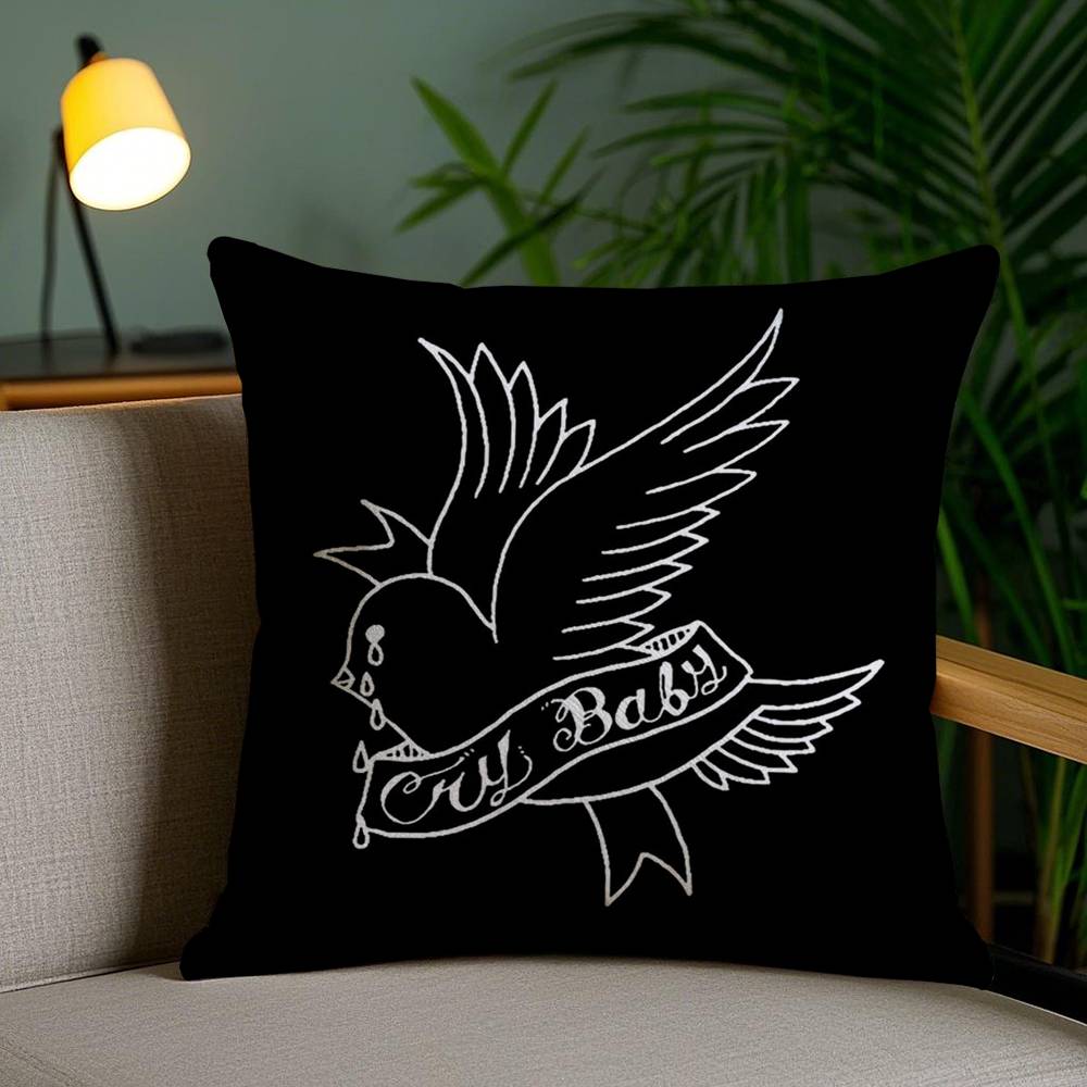 L-Lil Peep H-Hell Boy Pillow Case Sofa Short Plush Double-sided HD Printing Room Home Office Gift Cushion Cover