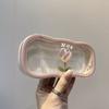 1Pc Transparent Retro Tulip Glasses Case, Portable Fashion Glasses and Reading Glasses Storage Case