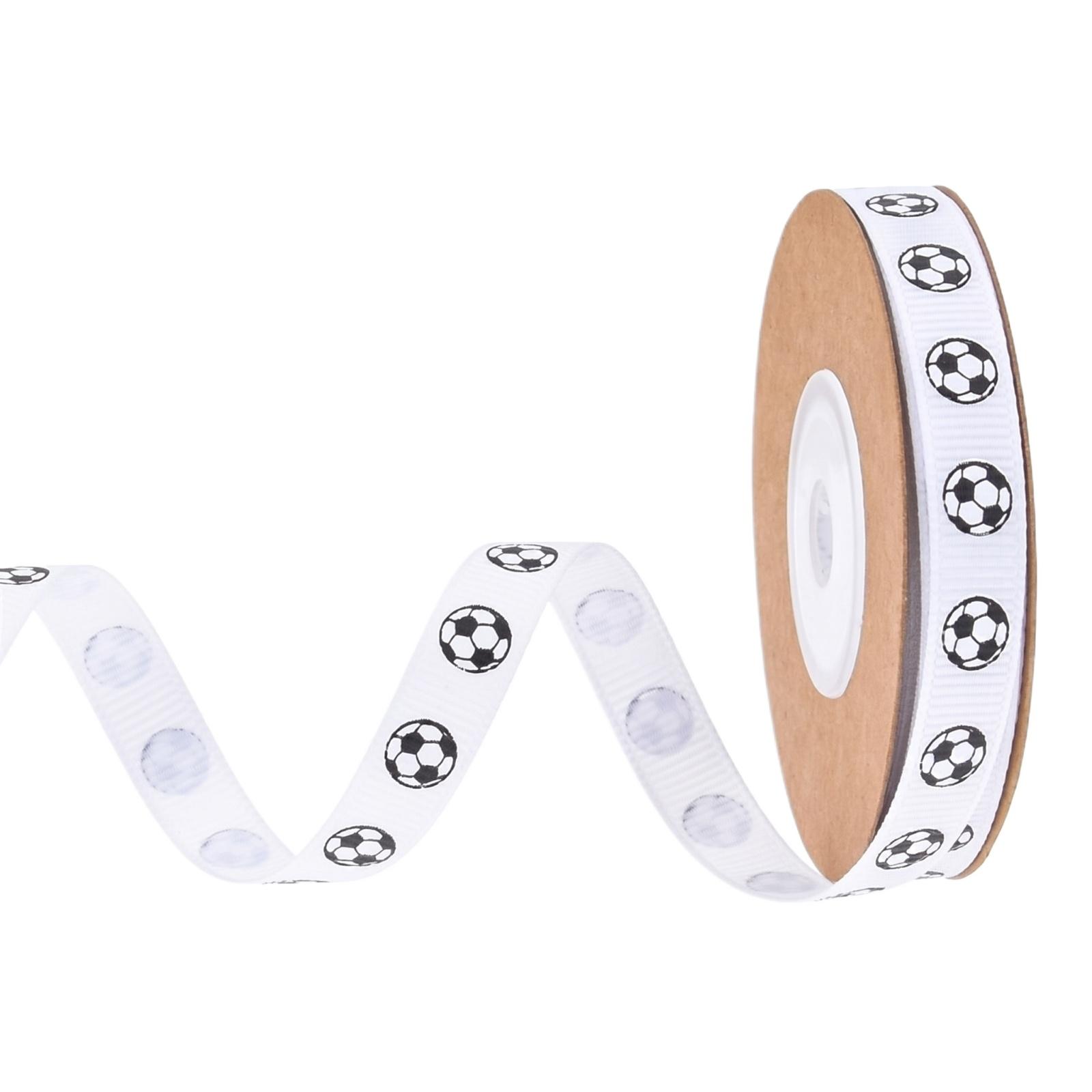 

Vitality Boy Football Ribbon Classmate Graduation Companion Gift Tie Gift Packaging Threaded Tape One Size білий
