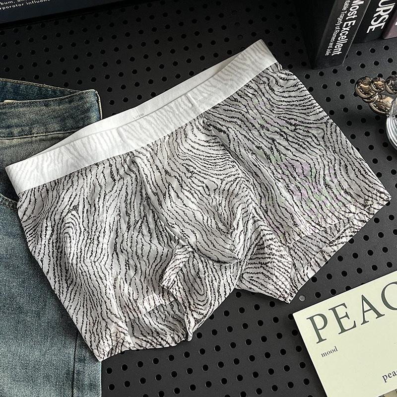 Herren Boxer Eis Seide Unterwäsche Herren Mid Waist 10A Antibakteriell Übergröße Shorts Jungen Hosen Nahtlose Masken Hosen