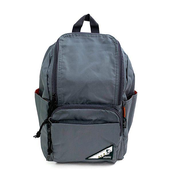 Snoopy Square Zip Backpack RE-PET Gray Backpack Commuting Bag