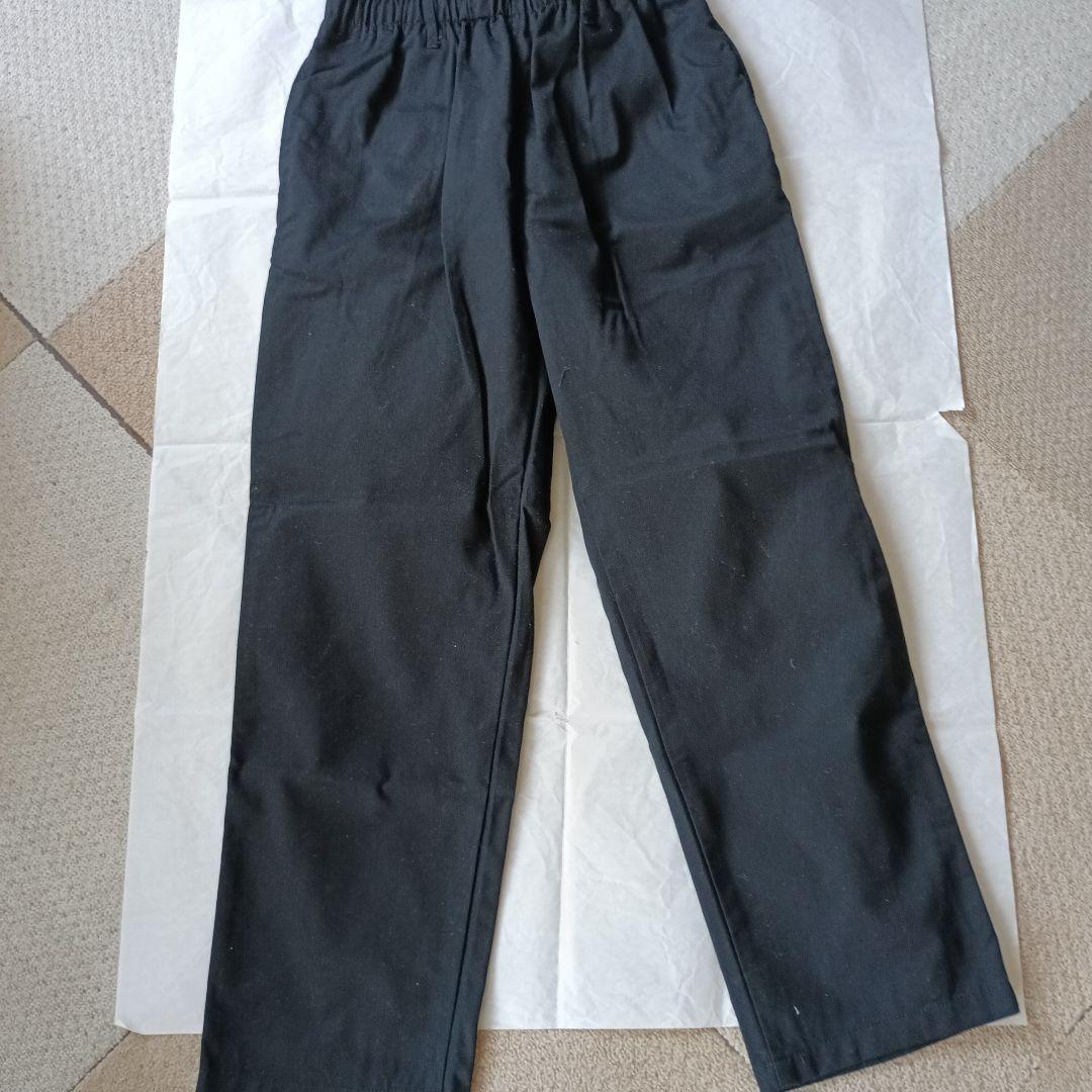 Black wide pants with elastic waist