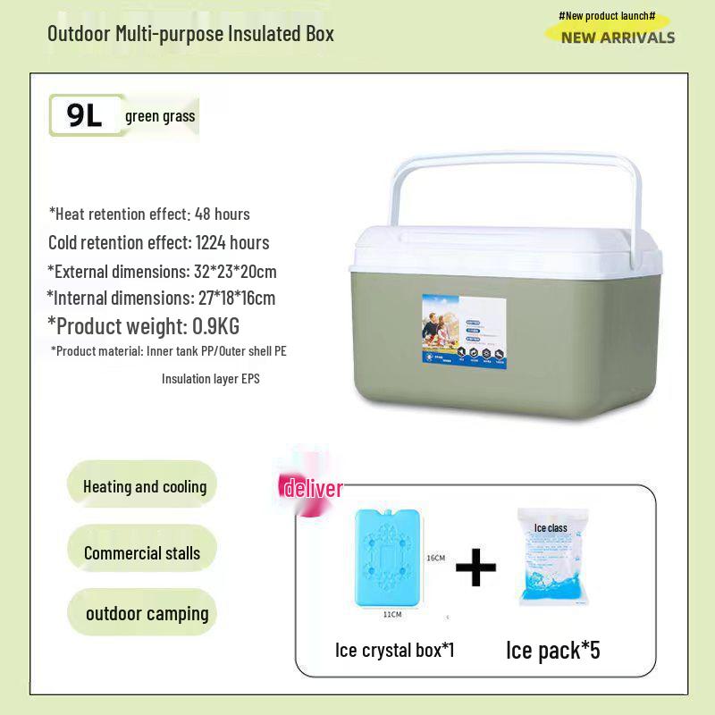 Portable Insulated Refrigerator Box for Car, Home, or Outdoor Use - Small/Medium Size for Fresh Cold Storage.