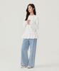COVERNAT WOMAN Shirred Layered Jersey Dress Off White
