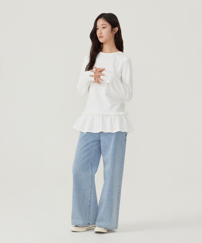COVERNAT WOMAN Shirred Layered Jersey Dress Off White