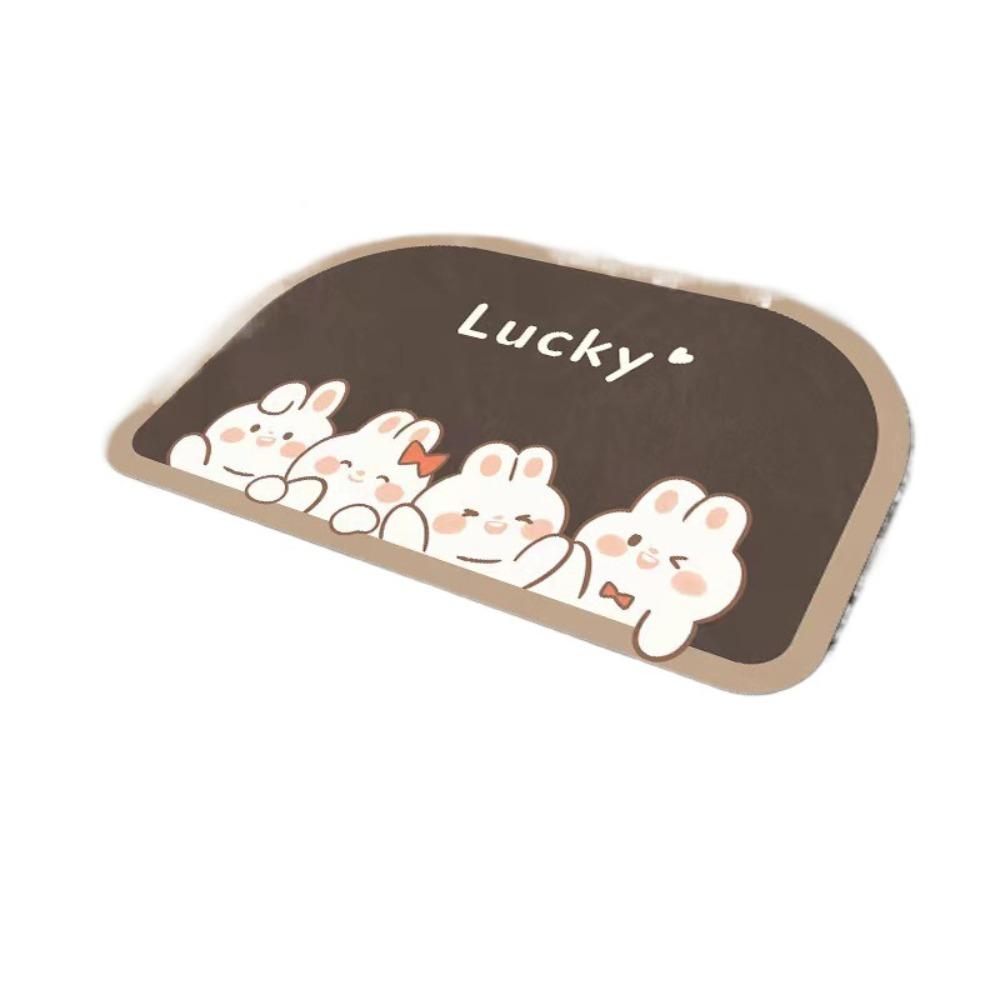 Absorbent Cartoon Panda Bathroom Mat Comfortable Multi-purpose Diatom Mud Floor Mat Thickened Breathable Toilet Door Rugs