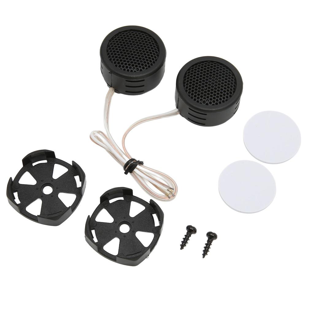 2 Pcs Car Tweeters 97dB 500W Dome Interior Stereo Audio Loudspeaker with Base for Sound System