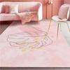 Pink Girl Bedroom Decor Square Carpet Luxury Nordic Carpets for Living Room Large Area Non-slip Cloakroom Rug Washable Floor Mat