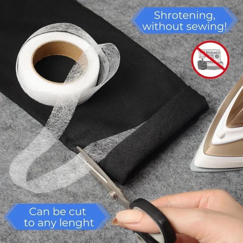 Double-Sided Fusible Interlining Heat Bond Hem Tape Pant Leg Fix Shortening Fabric Adhesive Clothing Sewing Trim Easy To Use