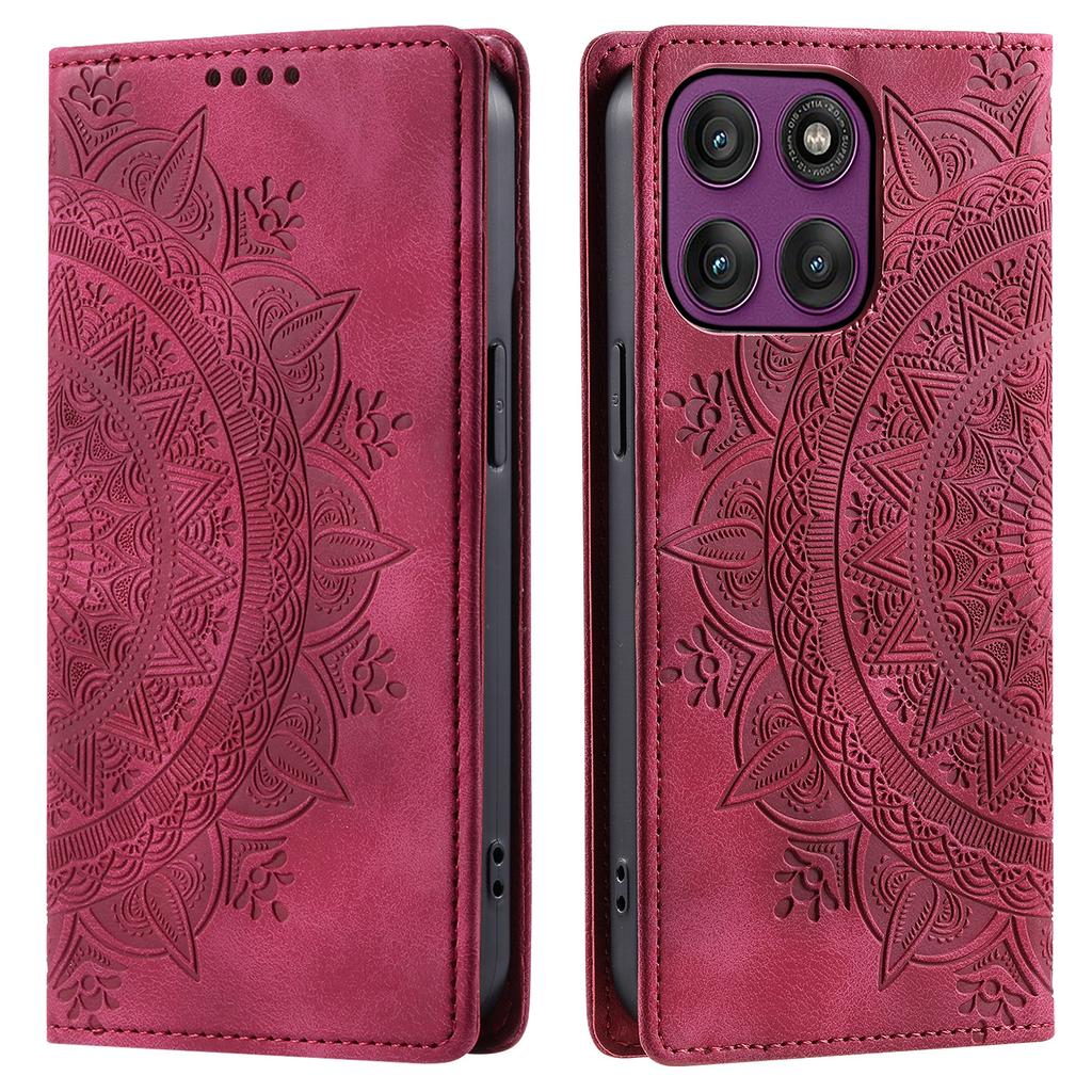 For Motorola Moto G56 5G Case Magnetic Closing Leather Phone Cover Pattern Imprinted