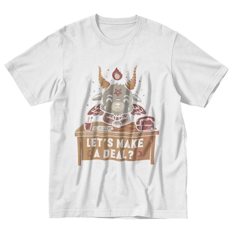 

Kawaii Satan Demon Graphic Tshirts Funny Goat TeeHail Baphomet Horror Funny Evil T Shirt Men Women Summer XS-4XL Tee Shirts S