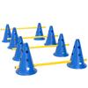 Dog Agility Equipment Set Of Eight Cones Eight Poles W Carry Bag Four Piece Adjustable Height Jumping Obstacles Blue