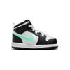 Air Jordan 1 Mid TD Green Glow Baby Sneakers Black White DQ8425-103