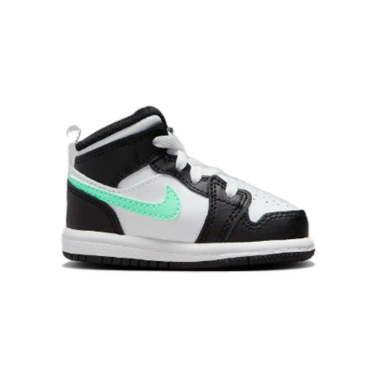 Air Jordan 1 Mid TD Green Glow Baby Sneakers Black White DQ8425-103