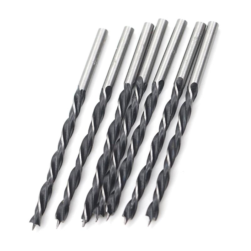 10Pcs High Carbon Steel Woodworking Twist Drill Bit Wood Drills with Center Point 3mm Diameter For Woodworking