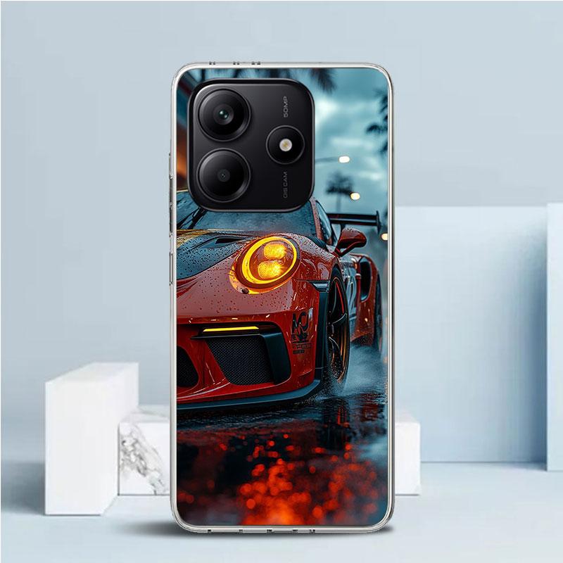 Sports Car 911 Soft Cover for Xiaomi Redmi Note 15 14 13 12 Pro Plus Phone Case 14S 11S 11T 11E 10S 10 4G Pattern Shell Redmi No