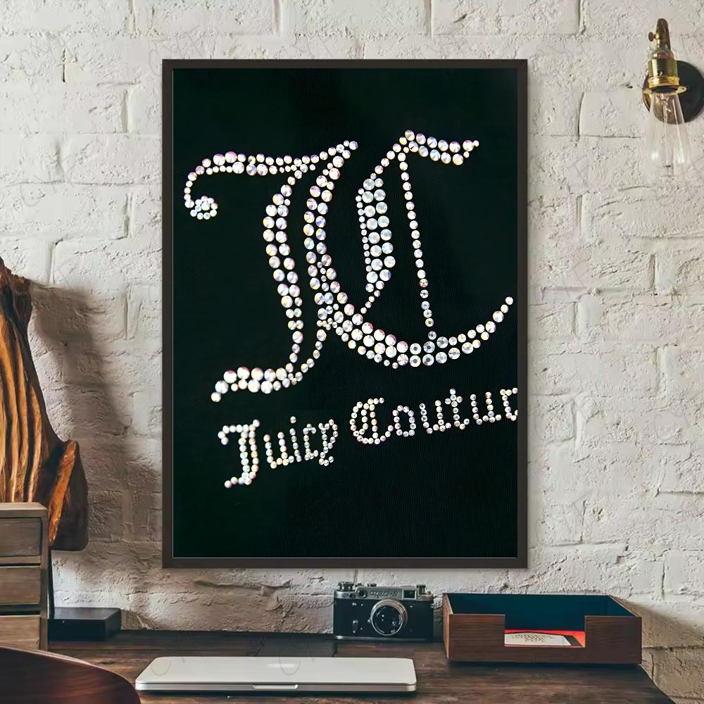 Mode Juicy Couture Poster HD 5D DIY Diamantmalerei Set Diamantstickerei Kreuzstich Heimdekoration Kunstmalerei