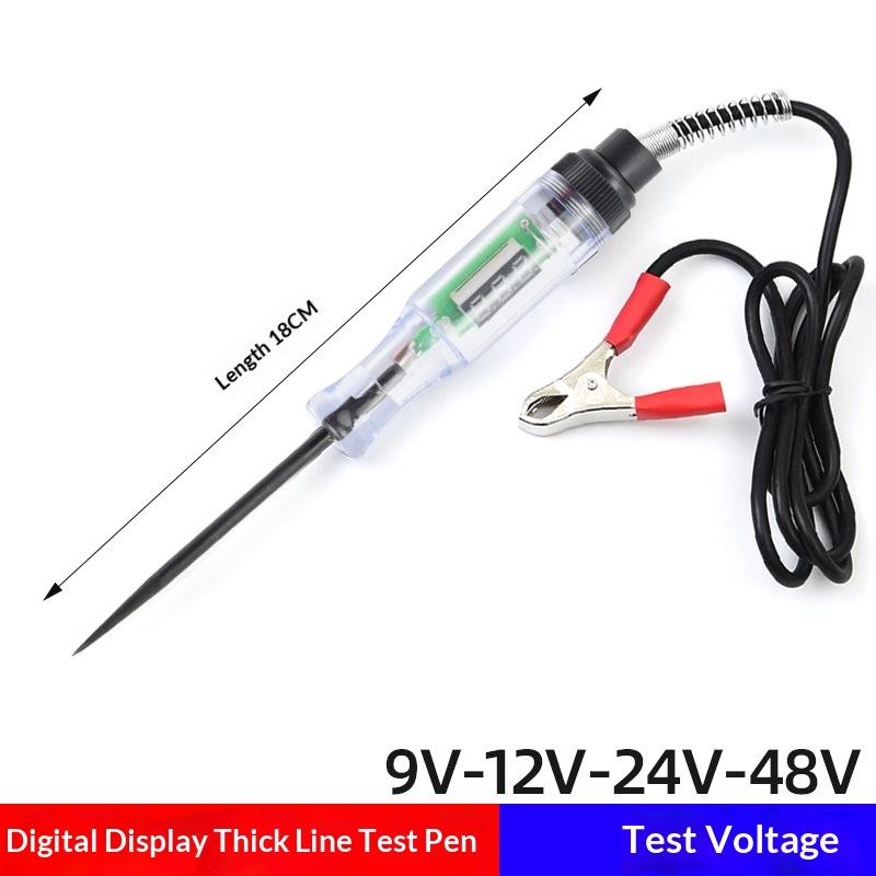 Multifunctional Car Circuit Tester Pen 9V-48V Digital Voltage Detector Auto Diagnostic Test Probe Tool