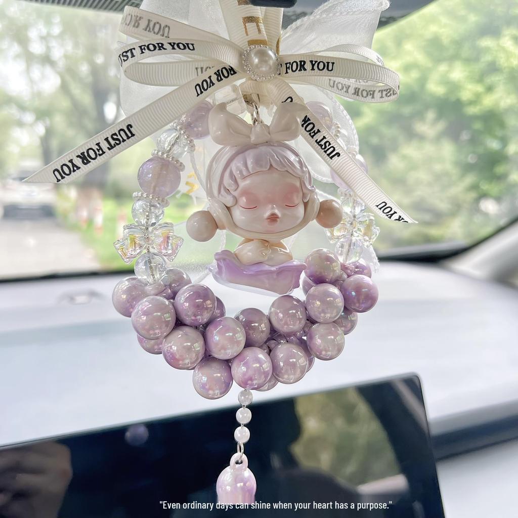 Bubble Temp Bow Decoration: Handmade High-End Car Mirror Ornament Gift