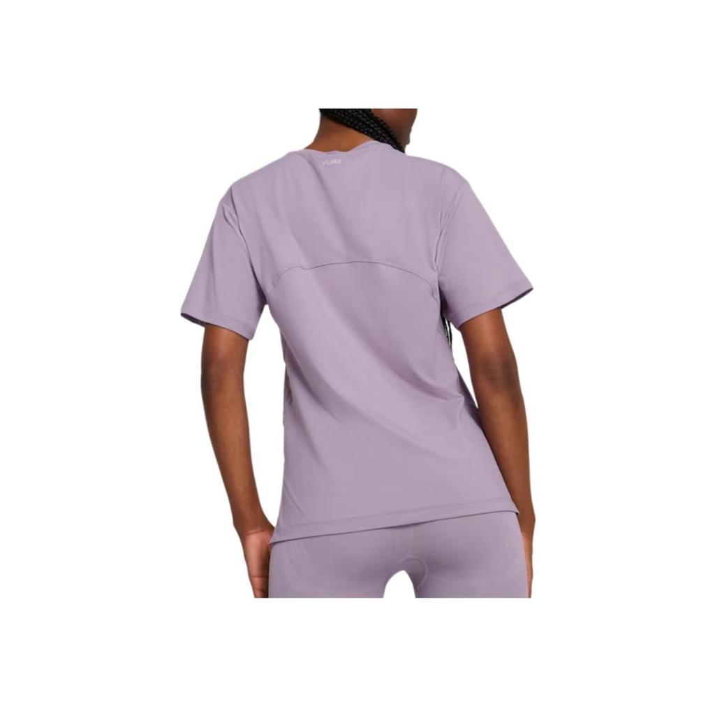 Puma Cloudspun Soft Moisture-Wicking Crew Neck Short Sleeve T-Shirt Women Tops Light-Plum 525776-30